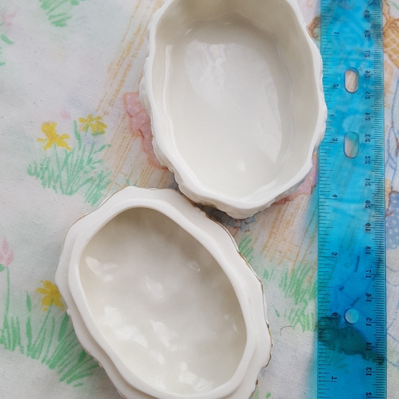 🌙VTG LENOX Oval Porcelain Roses 24k Gold Trim Trinket Box - Picture 3 of 12